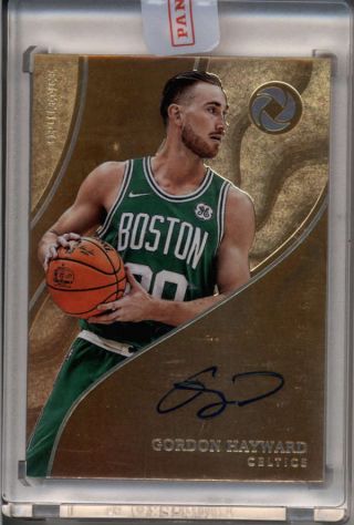 Gordon Hayward 2017/18 Panini Opulence Celtics Gold Autograph Auto 09/10 K8468