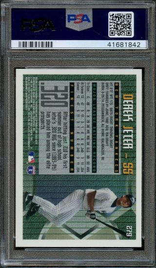 1995 Finest Baseball 279 Derek Jeter PSA 9 Yankees - COMBINED 2