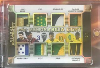 2019 Leaf Ultimate Sports Memorabilia Eight Pele/messi/neymar/kaka 1/1 Game