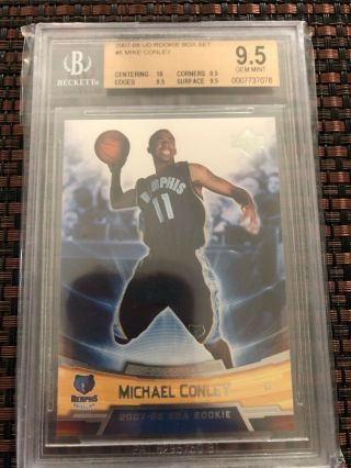 2007 - 08 Ud Rookie Box Set 6 Mike Conley Rc Bgs 9.  5