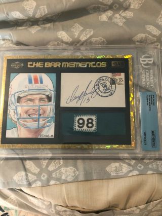 2018 The Bar Mementos Dan Marino Rookie Cut Autograph With Stamp 1/1 Dolphins