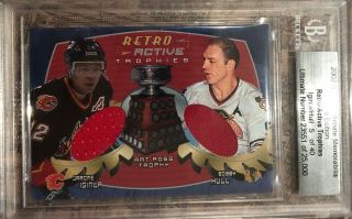 02 - 03 Bap Itg Ultimate Retro Active Trophies Jersey Bobby Hull Iginla /40
