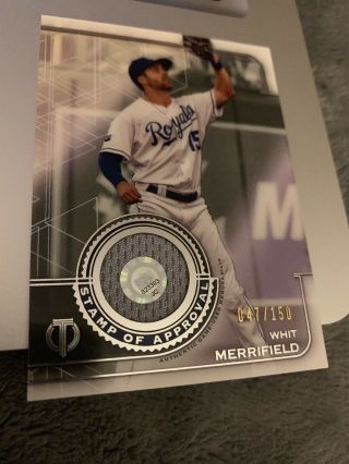 2019 Topps Tribute Stamp Of Approval Relic Card Whit Merrifield /150 Royals