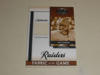 2008 Leaf Certified Fabric Of The Game Jersey 46 Ken Stabler 48/99