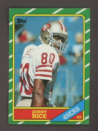 1986 Topps 161 Jerry Rice San Francisco 49ers Rc Rookie Hof 2