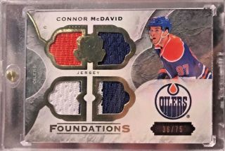 2015 - 16 Ud The Cup Connor Mcdavid Rookie Foundations Jersey 36/75 3clr