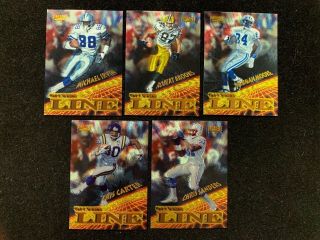 1996 Pinnacle Football On The Line Complete Set Of 15