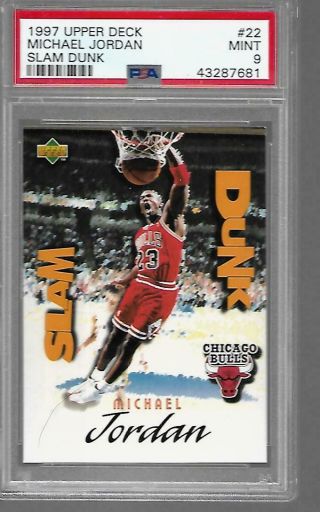 22 Michael Jordan 1997 Upper Deck Psa 9 Bulls