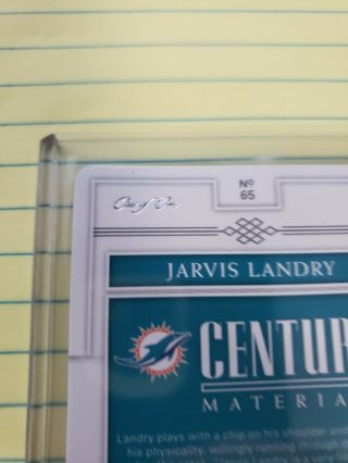 2017 Panini National Treasures Jarvis Landry 3 Color Jersey Printing Plate 1/1 3