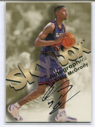 1998 - 99 Skybox Autographics Tracy Mcgrady Auto Autograph