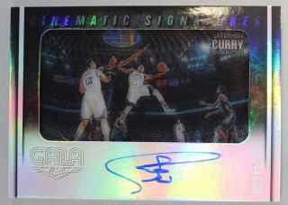 2014 - 15 Panini Gala Cinematic Signatures Stephen Curry Warriors On Card Auto /35