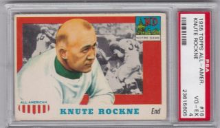 1955 Topps All American Football 16 Knute Rockne Psa 4 Vg Ex Notre Dame Card