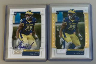 Nasir Adderley 2019 Score Rookie Auto & Gold Zone /50 - Delaware/chargers