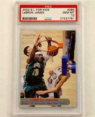 2003 Sports Illustrated Si For Kids 264 Lebron James Rc Rookie Card Psa 10