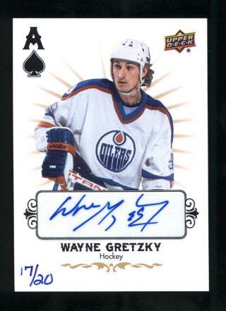 Wayne Gretzky 2015 Upper Deck Las Vegas Summit Ace Of Spades Auto Signature /20