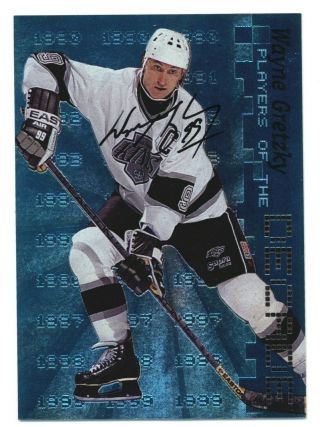 Wayne Gretzky 1999 - 00 Bap Be A Player Millennium Players Of The Decade Auto /90