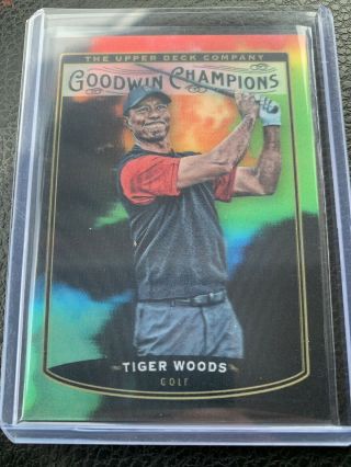 2019 Goodwin Champions Splash Of Color 3 - D Lenticulars - Tiger Woods Sp