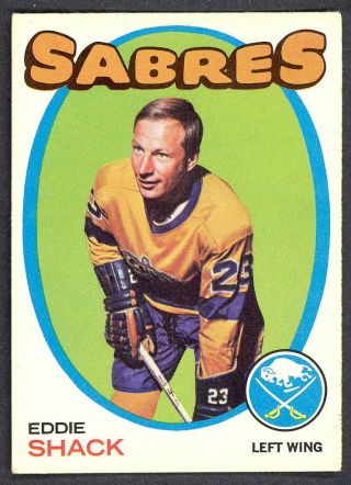 1971 72 Opc O Pee Chee Hockey 96 Eddie Shack Ex - Nm Buffalo Sabres Maple Leafs