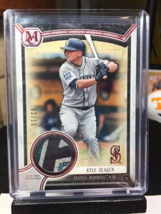 2018 Topps Museum Kyle Seager Meaning Material Patch Red 2/10 Seattle Mariners