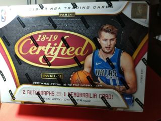 2018 - 19 Certified Basketball Hobby Box 2 Auto Per Box Luka Doncic Trae Young ??