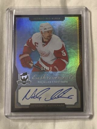 Nicklas Lidstrom 2013 - 14 The Cup " Enshrinements " Auto D34/60 Detroit Red Wings