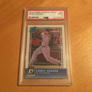 Corey Seager 2016 Donruss Optic Rated Rookie Rc Psa 9 Los Angeles Dodgers 32