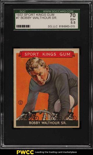 1933 Goudey Sport Kings Bobby Walthour Cycling 7 Sgc 5.  5 Ex,  (pwcc)
