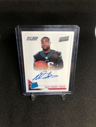 Miles Sanders Panini Next Day Auto Autographed Rookie Card 2019 The National Sp