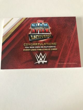 Topps WWE Slam Attax Universe Braun Strowman Table Relic Card 1:791 Packs 2