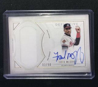 2019 Topps Definitive Fred Mcgriff Game Jersey Autograph /50 Auto