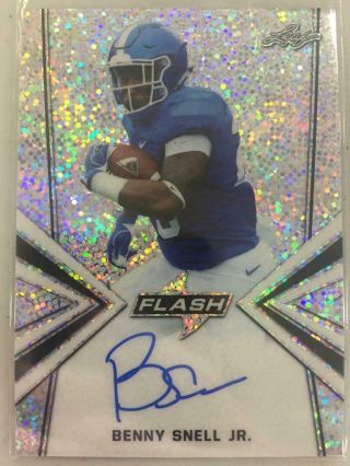 Benny Snell Jr.  2019 Leaf Flash Auto Autograph Pittsburgh Steelers Kentucky C11