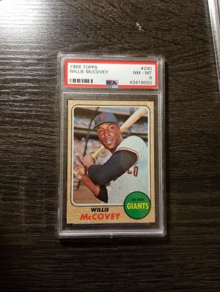 1968 Topps Willie Mccovey Sharp Psa 8 Giants 290 Baseball Card
