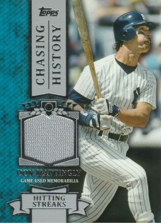 Don Mattingly—2013 Topps Chasing History Game - Relic Chr - Dm