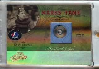 Gary Carter 2005 Absolute Marks Of Fame Jersey Button Expos Mf - 58 1/1
