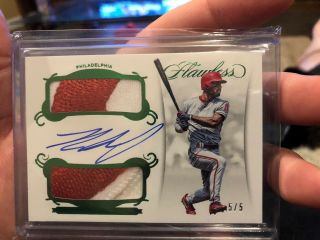 2018 Flawless - Nick Williams - Rookie Patch Auto Emerald Ssp 