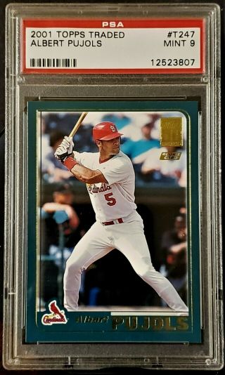 Albert Pujols 2001 Topps Chrome Traded Rc T247 Psa 9 Cardinals Rookie