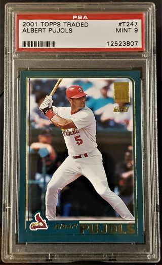 ALBERT PUJOLS 2001 TOPPS CHROME TRADED RC T247 PSA 9 CARDINALS ROOKIE 5