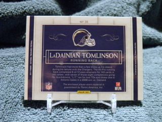 2017 National Treasures LaDainian Tomlinson Colossal Materials PRIME PATCH 13/25 3