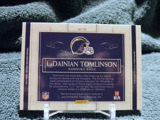 2017 National Treasures LaDainian Tomlinson Colossal Materials PRIME PATCH 13/25 4