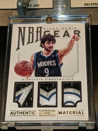 2012 - 13 National Treasures Game Gear Ricky Rubio Patch 7/49