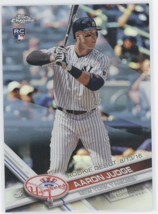 Aaron Judge 2017 Topps Chrome Holiday Mega Box Rookie Refractor 179/250 Rc Cfd