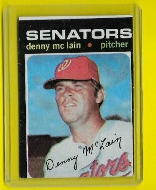 1971 Topps Denny Mclain Washington Senators 750 Hi ⭐️
