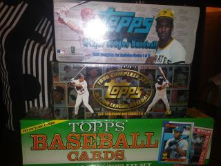 Boxes Of 1990,  1996,  1998 Topps Baseball Cards Official Complete Set