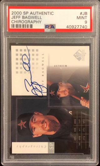2000 Sp Authentic Jeff Bagwell Jb Chirography Auto Psa 9