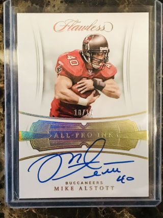 2018 Panini Flawless All - Pro Ink Mike Alstott Signed Auto 10/10 Buccaneers