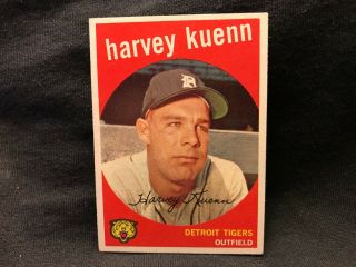 1959 Topps 70 Harvey Kuenn,  Detroit Tigers,  Nm Beauty
