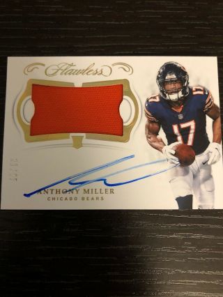 Anthony Miller 2018 Panini Flawless True Rpa 21/25.  On - Card Auto
