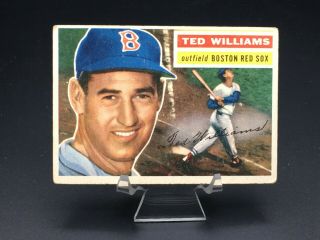 1956 Topps Baseball Ted Williams Hof (white Back) Vg/vg,  5 Boston Red Sox