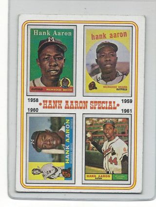 All 5 1974 Topps Baseball Hank Aaron Specials (2,  3,  4,  5,  6) EX 3