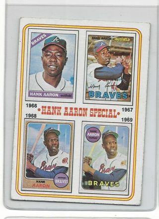 All 5 1974 Topps Baseball Hank Aaron Specials (2,  3,  4,  5,  6) EX 5